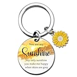 VIESUJI You Are My Sunshine Gifts For Women Inspirational Gifts For Women Girlfriend Best Friend Coworker Long Distance Relationship Gift Sunflower Keychain