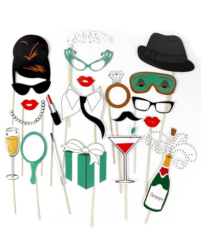 GAJUS 1 pezzo Set di accessori per cabina fotografica di nozze, oggetti di scena per cabina fotografica di festa, compleanno, ballo, Capodanno e set di accessori per cabina fotografica di nozze