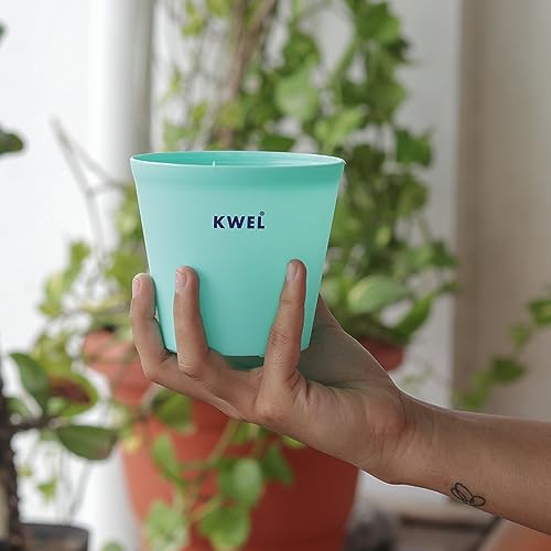 Image of KWEL N Pot for Home Garden Planters for Outdoor Balcony and Nursery Flower Planting Pots Aqua Green Color 4 Inches Pack of 24