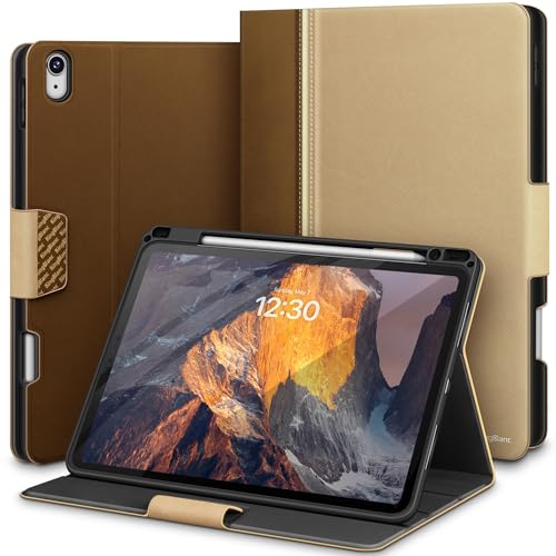 KingBlanc for iPad Air 13-inch Case (M4 2026/M3 2025/M2 2024) with Pencil Holder, PU Leather Durable Protective Stand Cover, Auto Wake/Sleep, Multi-Angle for Viewing/Typing, Magnetic Clasp, Beige