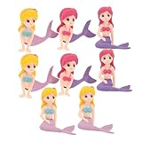 GETAJGHSD 8個 小美人魚公仔 レジン製チュア人魚置物 水槽装飾 インテリアオーナメント 多様なスルでデスクやケーキ飾りにも適した愛らしい装