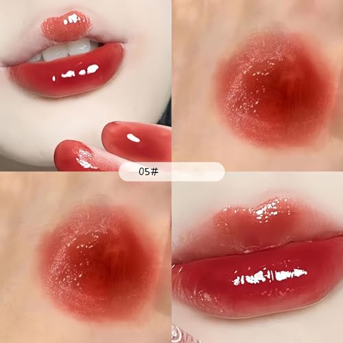 Baorder 5Pcs Bear Lip Glaze Jelly Lipgloss,Moisturizing Lip Stain Plumping Water Lip Gloss Waterproof Long Lasting Liquid Lipstick Bear Beauty Makeup - Image 7