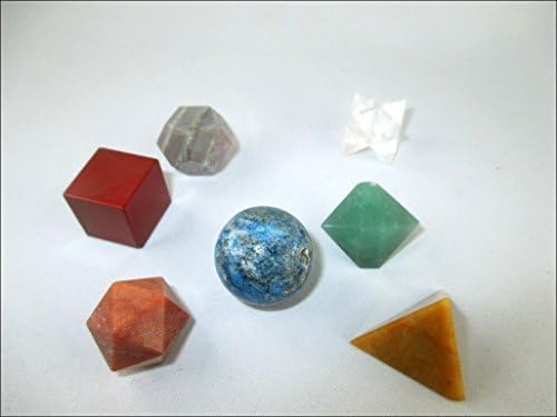 Miniatura 7 de Jet 7 Chakra Geometría Set Sólidos Platónicos Curación Cristal Terapia Folleto Sagrado Divino Energizado Cargado Positivo Paz