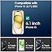 amFilm OneTouch 2+2 Pack Compatible with iPhone 15 Screen Protector 6.1