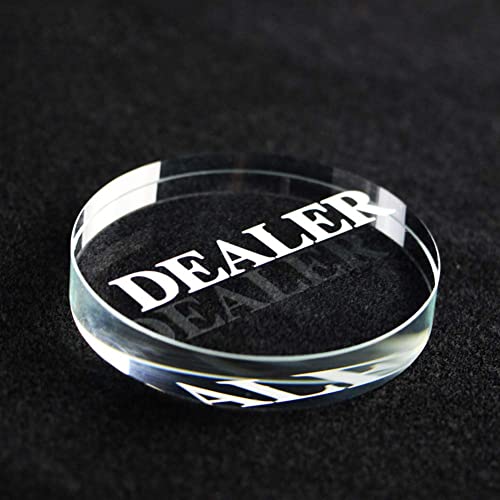 Joayuezo Poker Dealer Buttons Transparent Acryl Poker Chips für Texas Holden, Blackjack