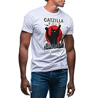 Catzilla Japanese Sunset Style Men's White T-Shirt Size 3XL Top Quality and Soft Branded Shirt with Digitally Printed Picture Wash inside out on a 30C. Not thumble dry ! Do not dry clean