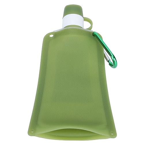 Restokki Foldable Water Bottles, Portable Silicone Water Pouch Leakproof Outdoor Travel Camping Cycling 500ml (Green)