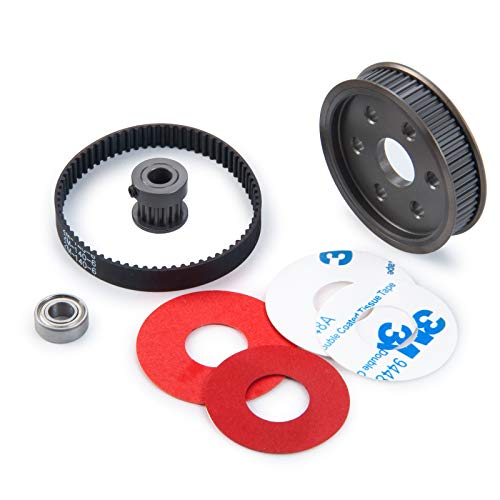 Que-T Rc Car Belt Drive Transmission Gears System For 1:10 Axial Scx10 90046 Upgrade Parts (For 5Mm Motor Gear) #TOP1