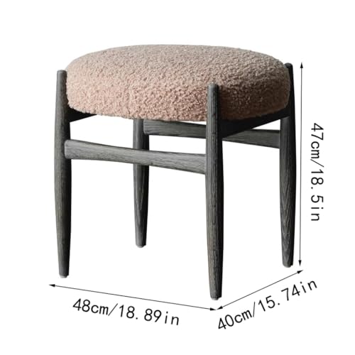 Tabouret de dressage nordique TUSUOD en bois noble et assise velours haute résilience