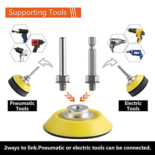 Tshya VPS13201 9 Pack 2 Inch Drill Sanding Attachment Variety Kit Quick Change Disc Pad Holder thumb #3