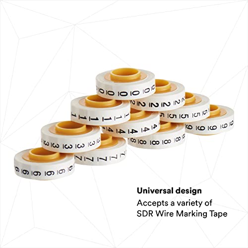 Image of 3M ScotchCode Wire Marker Tape Dispenser STD, Empty | Compact Design for Easy Handling, Refillable Compartments for SDR Tape, Electrical