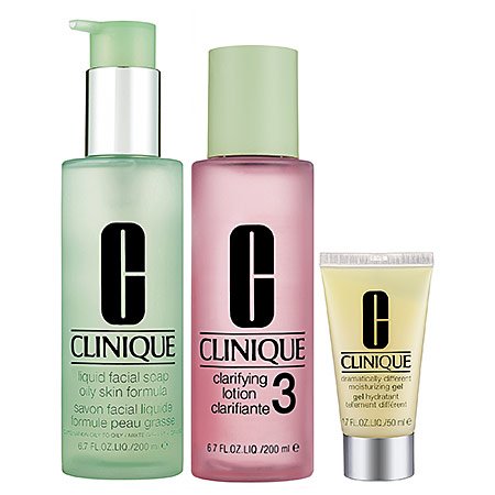 Clinique 3-Step Skin Care System For Skin Types 3 Combination Oily to Oily Skins