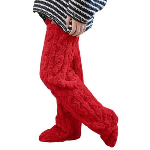 Winter Warm Stockings Thick Knee Socks Fashionable Soft Stretch Leg Cover Home Wear Comfortable Pants Leg Warmers