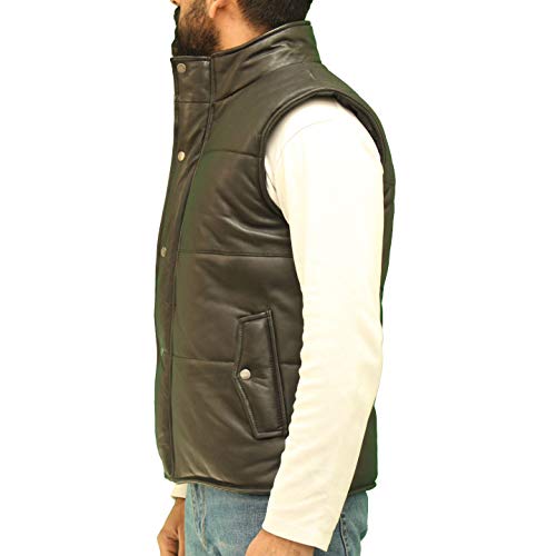 Leren A-Z heren bodywarmer gemaakt van echt leer in zwart, bruin en lichtbruin - Image 8