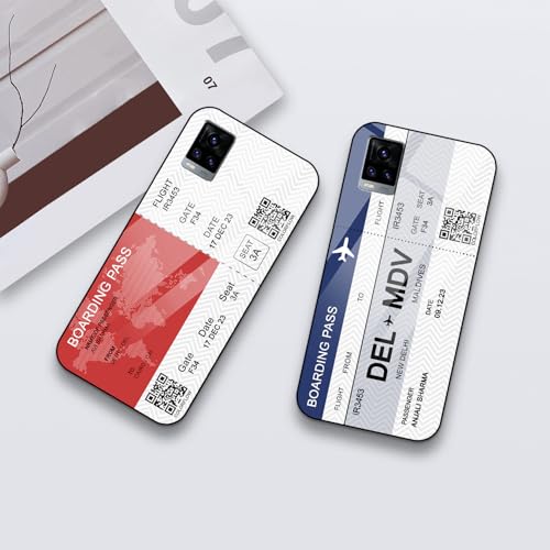Image of COLORflow Back Cover Compatible with Vivo V20 | Boarding Pass Colors Customized | Shockproof TPU Bumper with Camera Protection Back Cover Compatible with Vivo V20