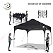 ABCCANOPY Outdoor Pop up Canopy Tent, 10x10 Instant Portable Canopy for Camping, Beach, Backyard, Black
