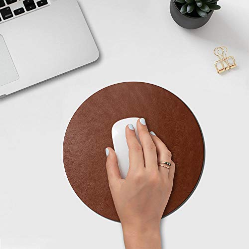 Image of DailyObjects Turf Desk Mat Trio Bundle | Turf Vegan Tray | Orb Mouse Pad - Limited Edition | Work from Home /Office /Gaming | Premium Vegan Leather | Anti-Skid | Anti-Slip | Reversible | 85 * 45 cm |Tan