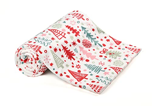Image of Baby Mink Blanket Red Cartoon Christmas