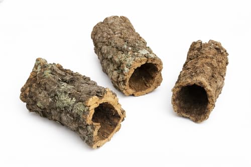 Sphagnum-Shop Korkröhre Terrarium 15-20 cm, 3 Stück Naturkork Deko Korkrinde