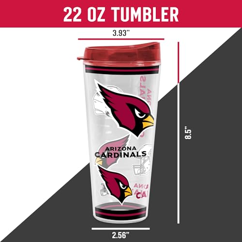 Image of Rico Industries NFL Football Arizona Cardinals Double Wall 20oz Tritan Tumbler