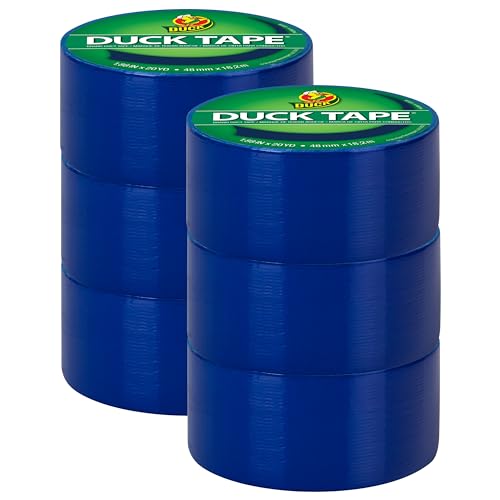 Image of Duck Brand Color Duct Tape, 6-Roll, Blue (1304959 C)