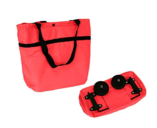 Premium Einkaufstrolley mit Rädern & Stützen (faltbar klappbar wasserabweisend) Shopping Bag Einkaufstasche Räder Tasche… – Bild 3