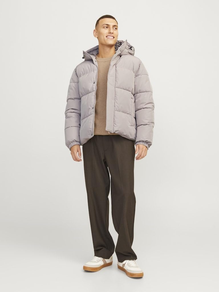 JACK & JONES Męska kurtka pikowana Jjebradley Puffer Hood Sn, Atmosfera, XL