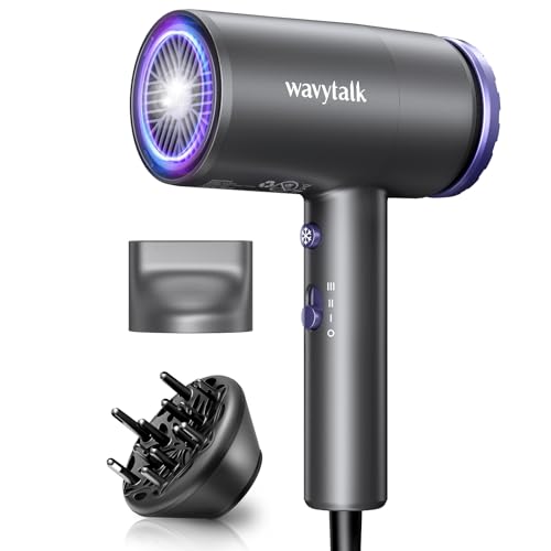 Wavytalk Hair Dryer with Diffuser 1875W Ionic Blow Dryer for Fast Drying with Concentrator...