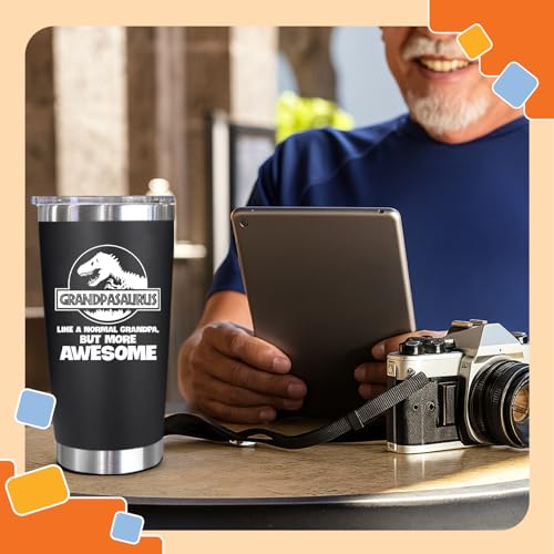 Image of NewEleven Fathers Day Gift For Grandpa From Granddaughter, Grandson - Gift Ideas For Grandfather, New Grampa, Promoted To Grandfather, Grandchildren, Grandkid - 20 Oz Tumbler