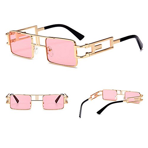 Image of mincl /Hip-Hop Square Metal Small Frame Clear Color Lens Sunglasses
