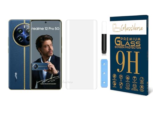 Image of GlassVerse 12 Pro UV Tempered Glass Screen Protector. Pack Of 1 | 3D Curved Edge | 9H Hardness | Full UV Glue with UV Light | Anti-Scratch | Case Friendly | HD Clear. (6.7 Inches)
