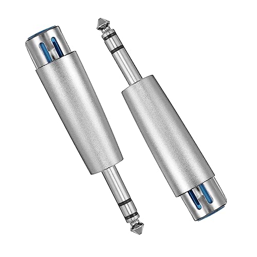 CONGARTENO 2pièces Adaptateur Microphone Pouce vers XLR Broches Convertisseur Connecteur Lot