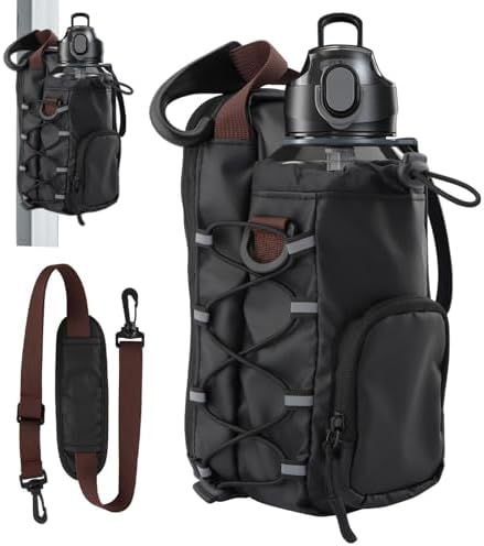 Bolsa magnética para academia, suporte de garrafa de água com bol...