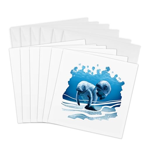 Cartes de vœux animaux marins 3dRose pour décorer vos messages et cadeaux