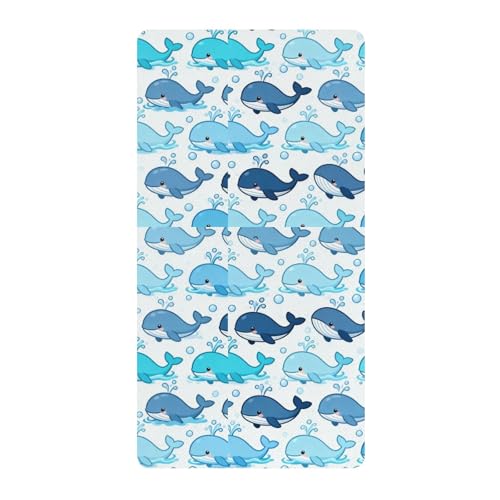 Drap de berceau coton bébé pour de douces nuits sous l'océan bleu