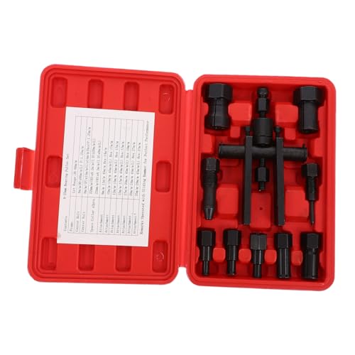 Extracteur de roulement robuste en acier rouge 10 pièces pour réparations durables