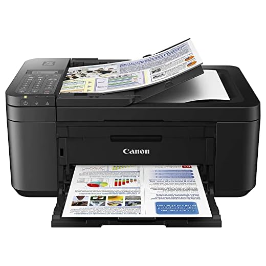 Canon (Used) PIXMA TR4520 All-in-One Wireless Color Inkjet Printer for Office, Black - Print Scan Copy Fax - 4800 x 1200 dpi, Auto 2-Sided Printing, 8.5 x 14 Print Size, 20-Sheet ADF