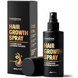 HaloGrow Haarwachstumsspray – Haarwuchsmittel für Frauen & Männer | Beschleunigt das Haarwachstum & beugt erblich bedingtem Haarausfall vor | Mit Biotin, Koffein, Rizinusöl & Aminexil (1-Monatsvorrat)