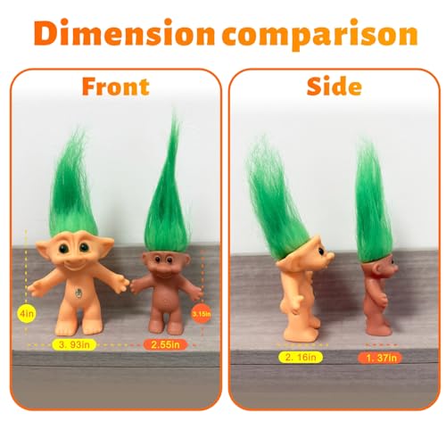 Muñeca troll vintage de 10 cm Yintlilocn miniatura 4