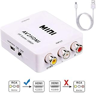 RCA to HDMI Converter,ABLEWE 1080P AV to HDMI RCA Composite CVBS Video Audio