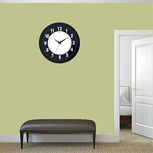 Image of Elica Round Analog Wall Clock with LED Back Light 30 cm x 30 cm (White)