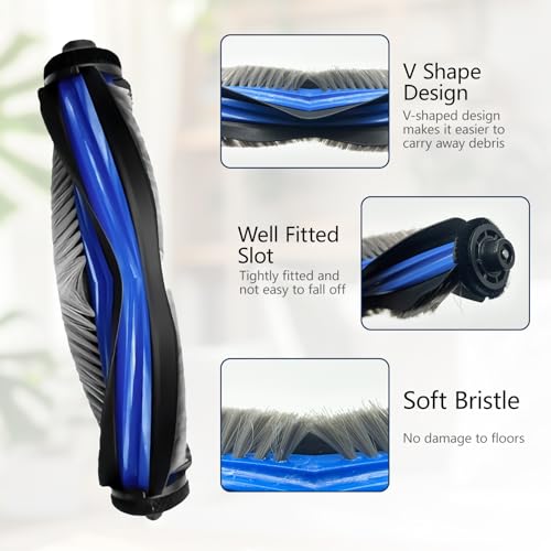 21 Pcs Zubehör Set für Ecovacs Deebot T50 Max Pro Omni, T50 Max Omni, T50 Max Pro Omni Gen2 Staubsauger, 1 Hauptbürste,4 Wischtücher, 4 Filter, 6 Staubbeutel, 6 Seitenbürsten, T50 Max Zubehör