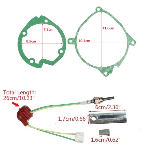 Aiyomi Standheizung Keramik Glühkerze, 12V 3KW 5KW 8KW Keramik Pin Glühkerze Kit für Luft Diesel Parkheizung Auto LKW Boot Air Diesel Standheizung (Universal)
