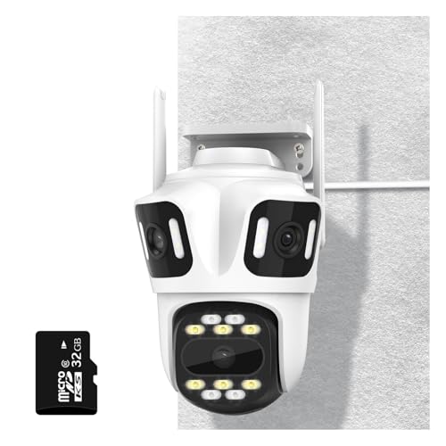 3-in-1 360&deg; Wi‑Fi Security Camera with AI Motion Detection Motion Tracking Night Storage