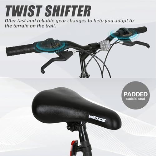 image for WEIZE Mountain Bike, 27.5 inch Outdoor Cycling Bike,18-Speed/High-Carb