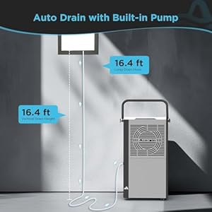 156 pints commercial dehumidifier with pump for basements industrial dehumidifiers with drain hose heavy duty commercial grade for large spaces up to 7000 sq ft  urban country home decor