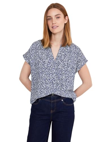 Shirtblouse W Splitneck Street One T-shirt chic bleu intense royal blue 48