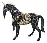 Ebros Gift Gothic Macabre Collection Black Dark Unicorn Horse with Skeleton Bones and Skulls Figurine Myths and Legends Fantasy Accent