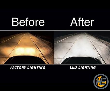 Headlight Experts LED H6054 5"x7" Dual Beam Glass Sealed Beam Plug and Play Conversion Kit for Classics