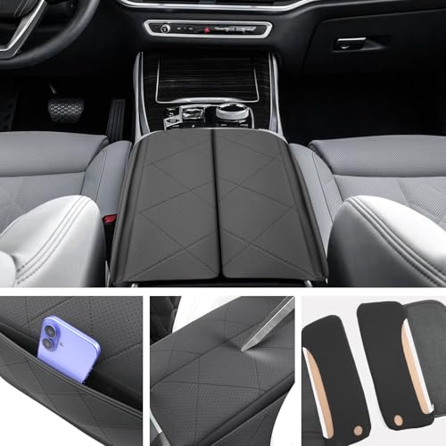 SXCY for 2024 2025 2026 BMW X5/X6/X7 Armrest Cover [Thicken Pad] 2019-2024 2025 2026 X5 Center Console Cover for 2024 2025 2026 BMW X5 Console Cover 2024 2025 2026 X5 Accessory (Add-pad with Pockets) by SXCY - Image 3